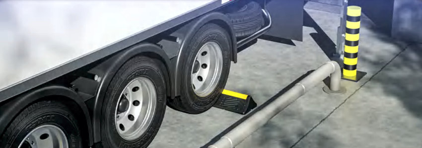 Ogranicznik koła samochodu ciężarowego TRUCK STOPPER w praktyce